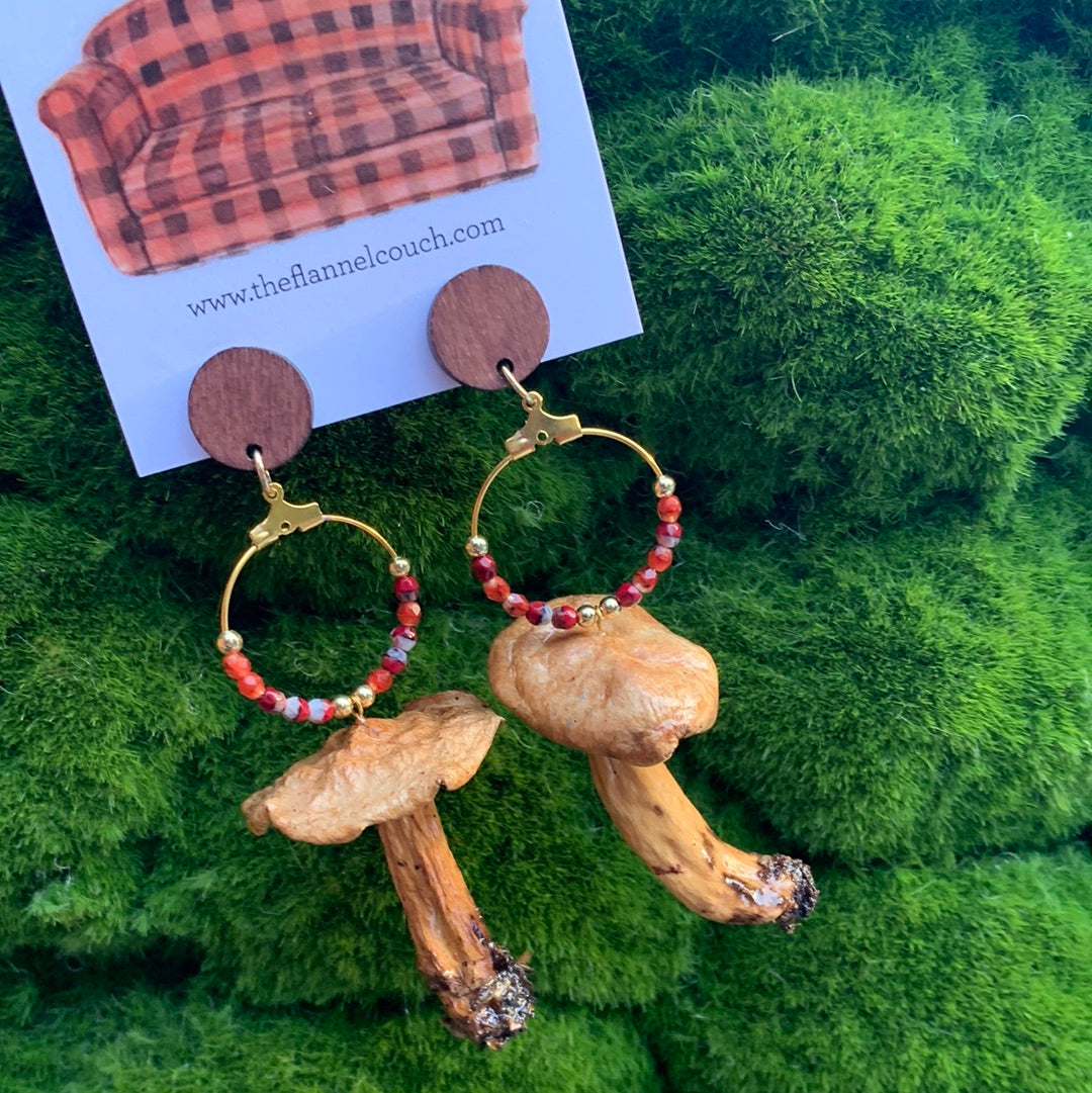 Wild Ontario Mushrooms Earrings