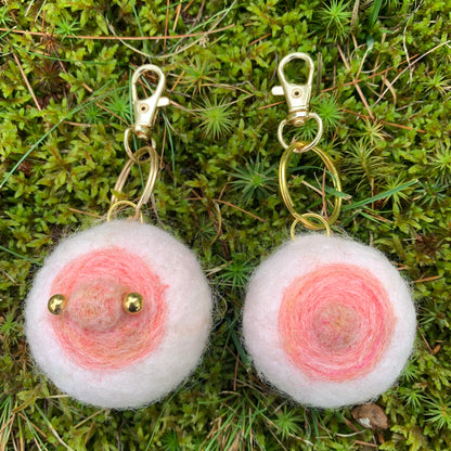 Felted Boobies Keychains