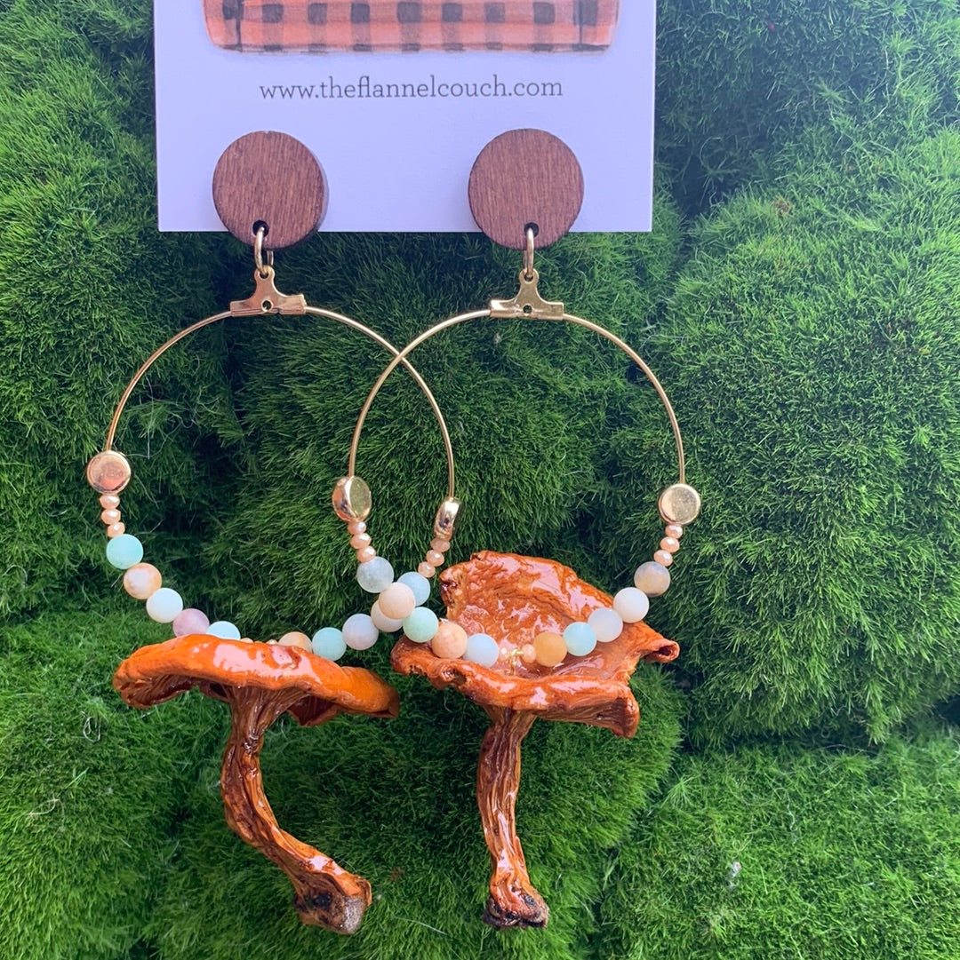 Wild Ontario Mushrooms Earrings