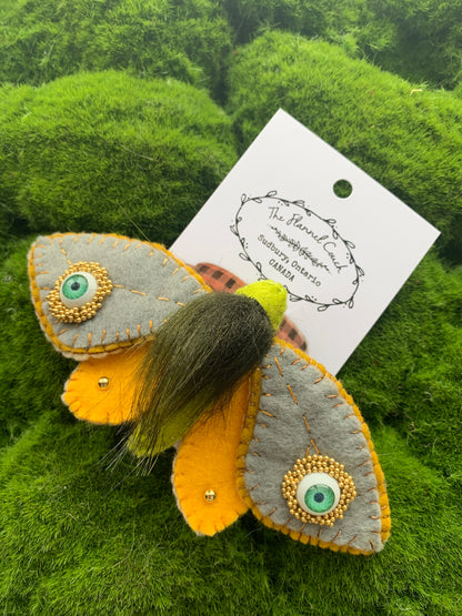 Textile Moth Pin/ Brooch