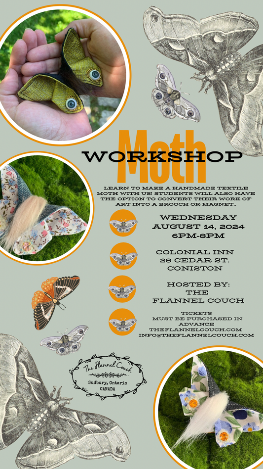 Textile Moth Workshop/ Colonial Inn- Coniston/ August 14 6pm-8pm