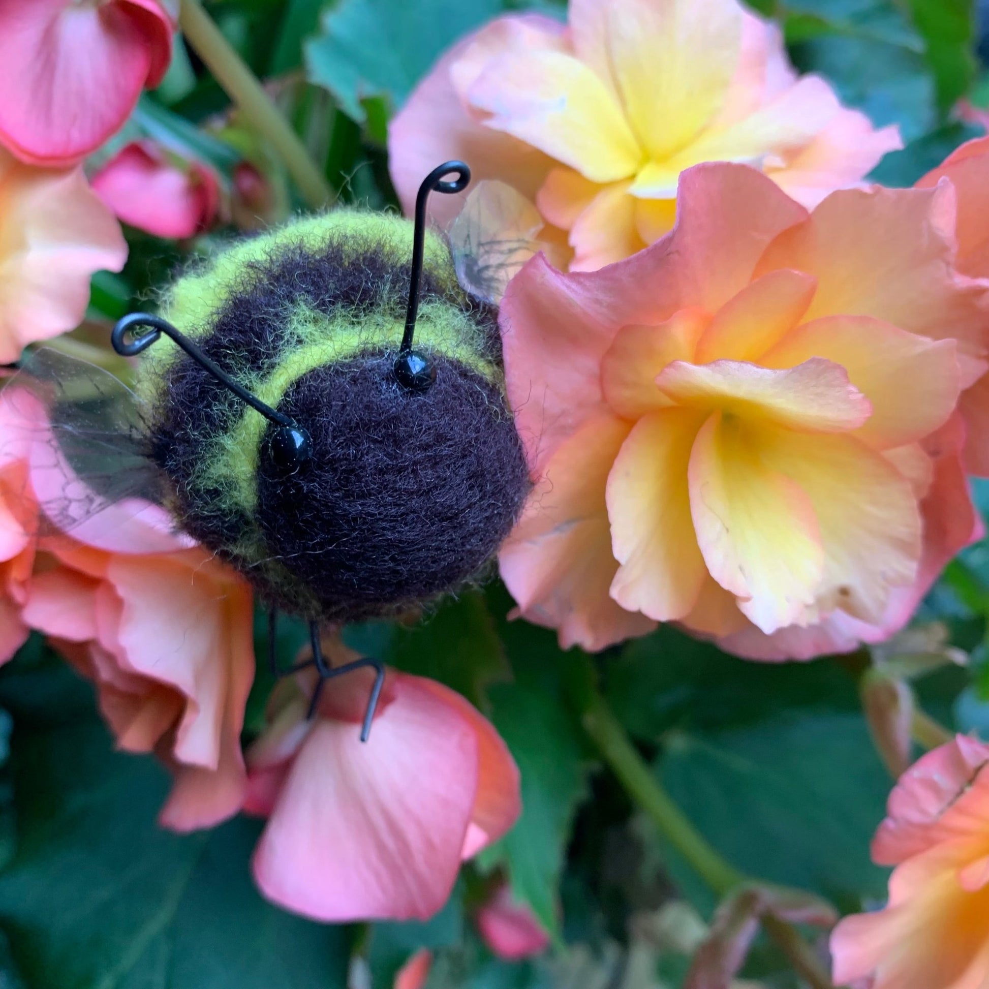 Beatrice Needle Felted Bee - The Flannel Couch